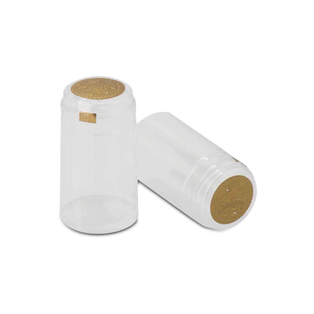 kapturki PVC 31x60 bezbarwne + złoty top