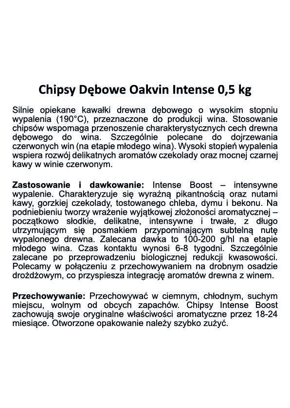 Chipsy Oakvin Intense 0,5 kg