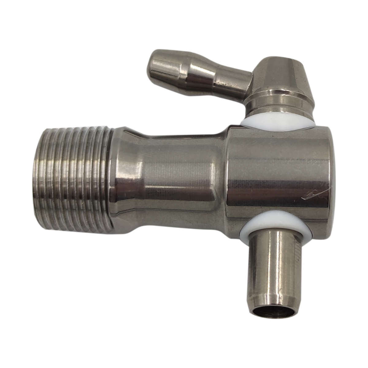 Kranik probierczy do beczki 21/22/L15 x 1,5 mm - gwint stożkowy, stal nierdzewna